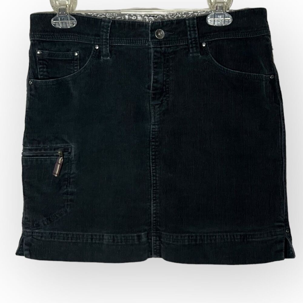 Marmot Women's Ashley Dark Blue Corduroy Retro Jean Style Mini Skirt Size 8 - Picture 14 of 14